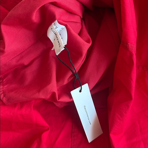 New commense Red Maxi Dress Square Neck Lace-Up Corset Back Size large - Picture 8 of 13